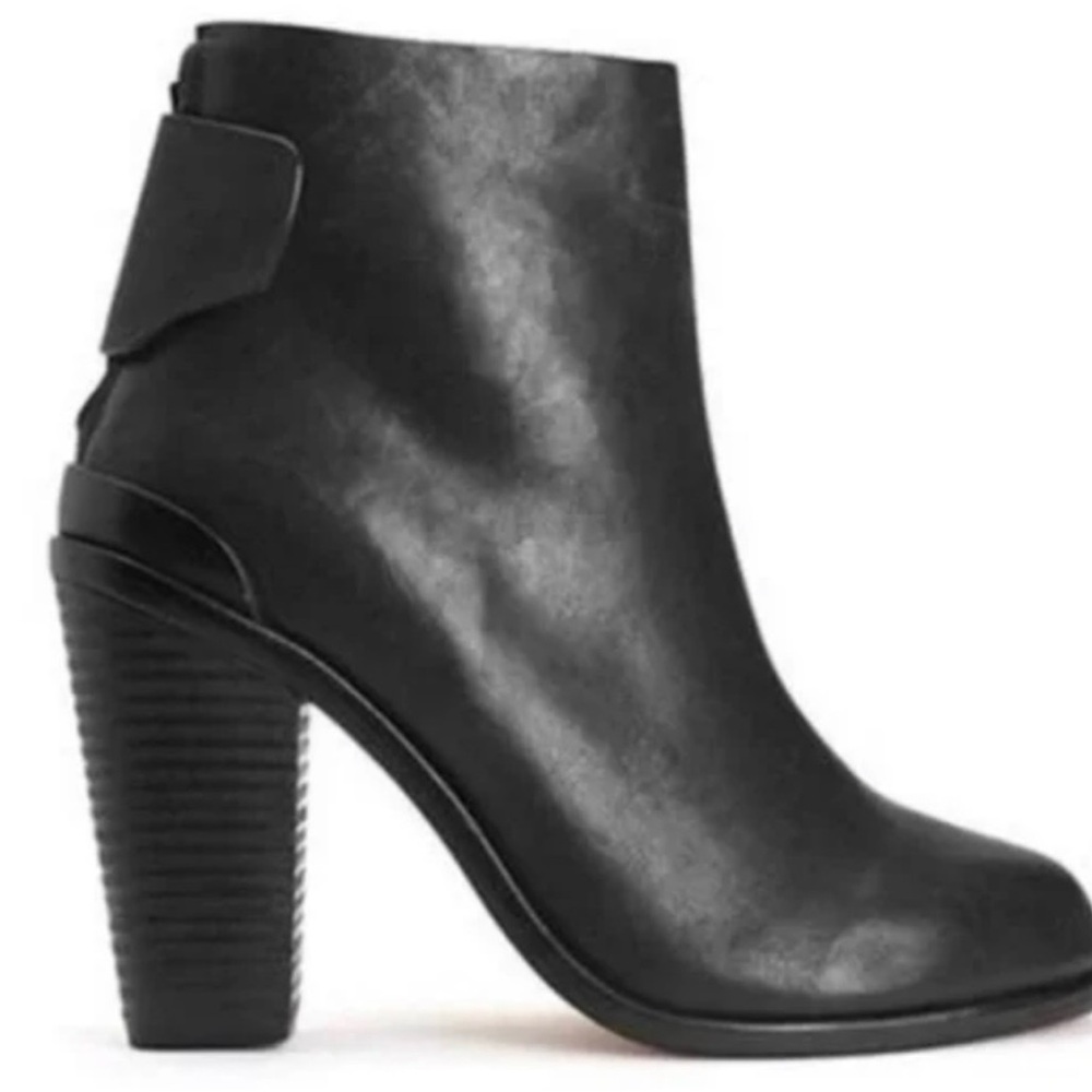 rag & bone Kerr Black Leather Back-Tab Boot 41 - Picture 1 of 10